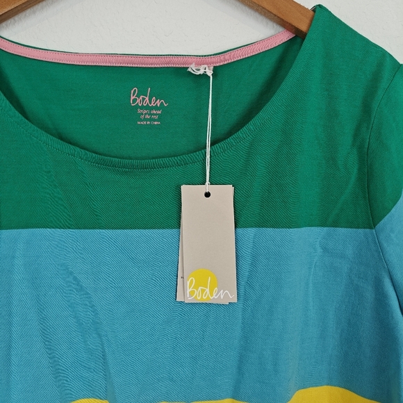 Boden NWT Short Sleeve Breton Striped T-Shirt Size 20-22 - Picture 9 of 14